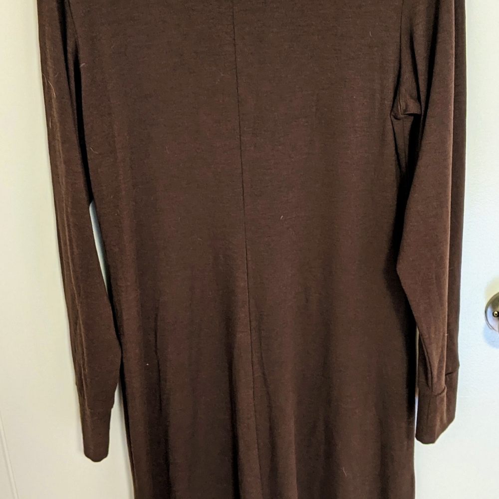 Women's Long Sleeve Brown Dress - Size 6 - Picture 2 of 3